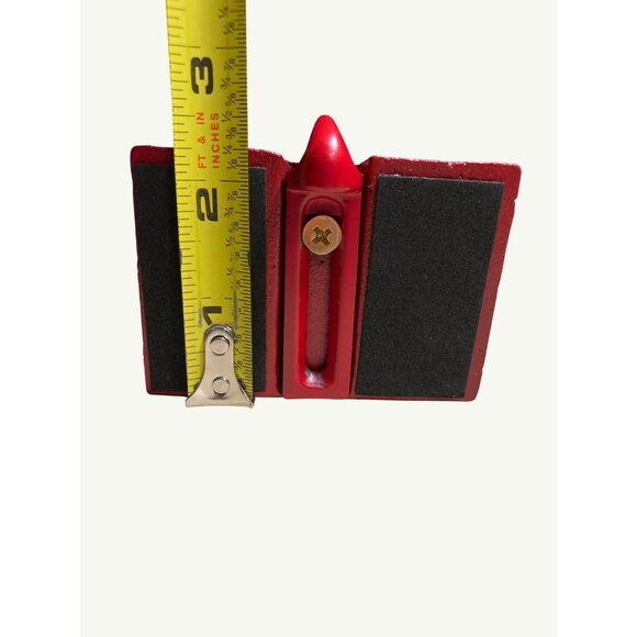 Christmas Handpainted Vintage Stocking Hanger Santa W/Reindeer Adjustable - Picture 12 of 12